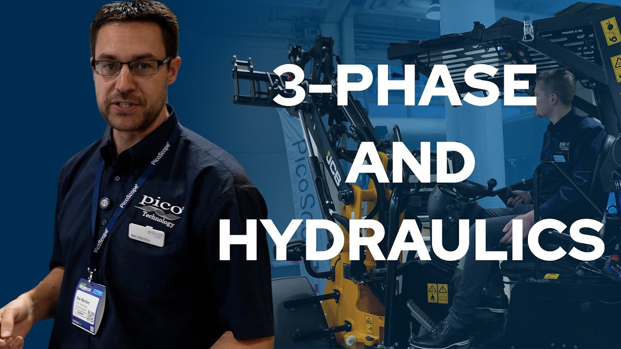 Three-Phase Motor Dynamics: Current and Hydraulic Pressure | PicoScope