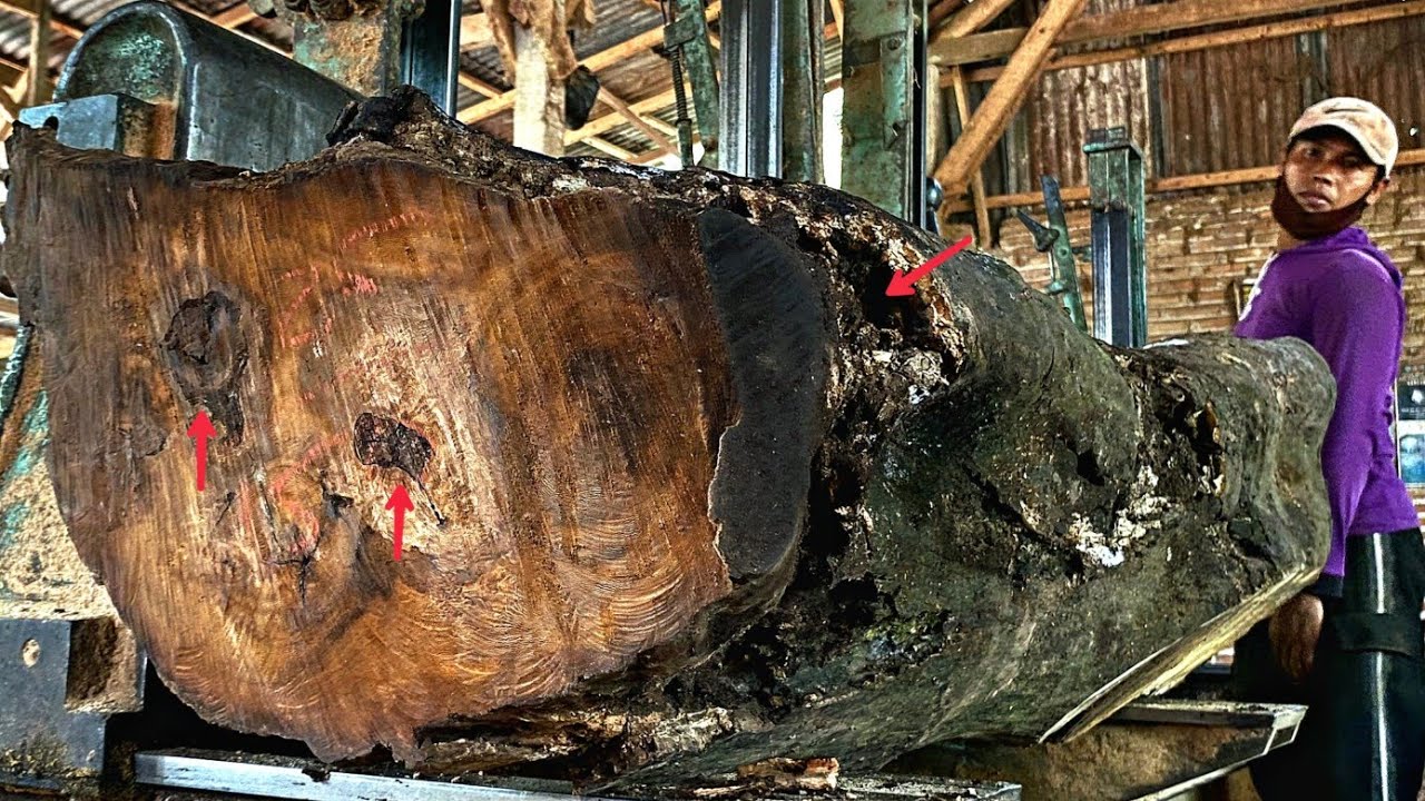 How We Make Money from Decaying Jowar Wood with a Sawmill YouTube