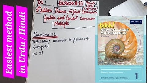 Think new syllabus| D1 | Exercise # 1A | Question # 1 | New Syllabus Mathematics in urdu / Hindi