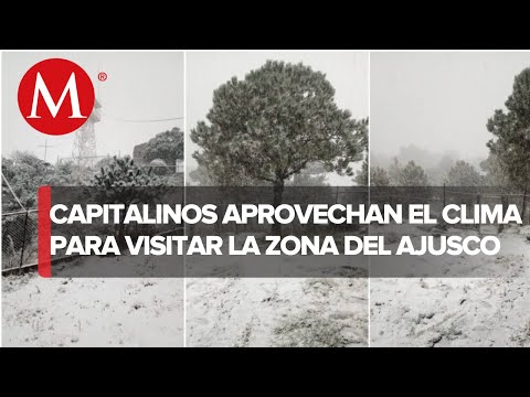 Ajusco y zonas altas de CdMx se pintan de blanco por la caída de nieve