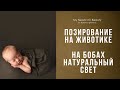 Позирование новорожденного на животике