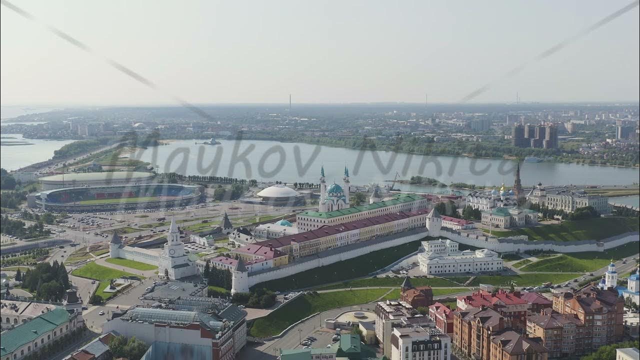 Kazan Russia Aerial view of the Kazan Kremlin Aerial View Hyperlapse Kazan Russia Aerial view of the Kazan Kremlin Aerial View Hyperlapse