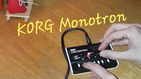 KORG Monotron analogue synthesizer (no talk) bass line ms20 filter 80s vibes Carpenter Mancave