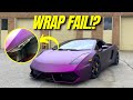Vinyl Wrap DAMAGED this Lamborghini Gallardo