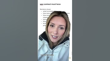 One of my absolute non-negotiables when it comes to UGC contracts is a revisions clause.