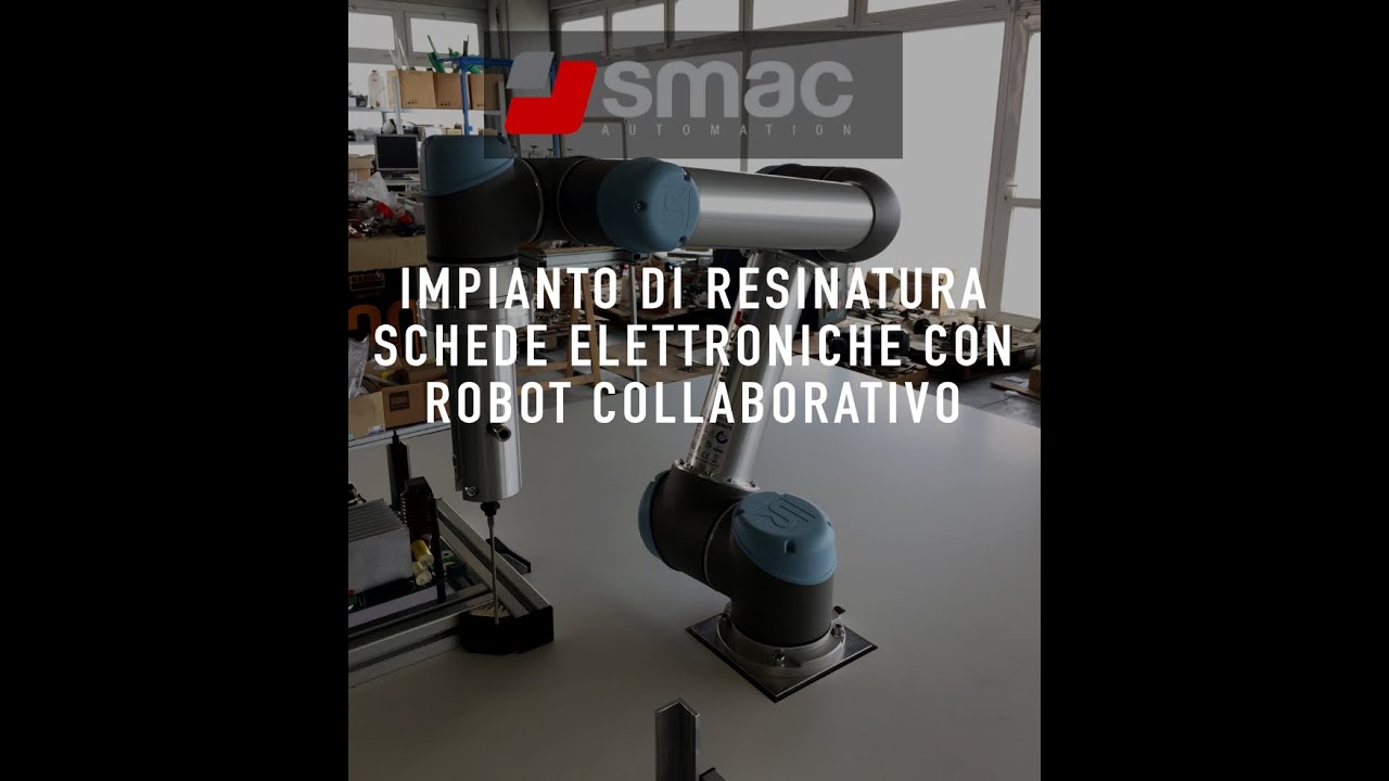 UR5 Resinatura schede elettroniche con robot collaborativo