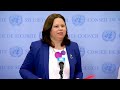 (EN/ES) Security Council President & Colombia Diversa on Colombia - Media Stakeout | United Nations