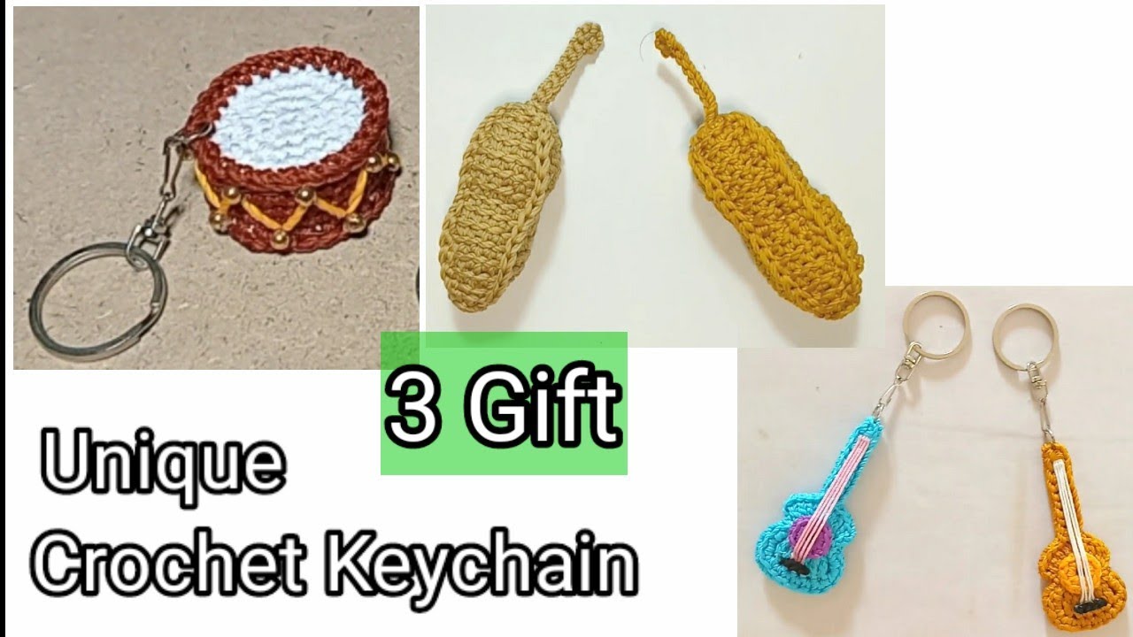 Keychain Rajut 3 GIFT UNIQUE CROCHET KEYCHAIN, GANTUNGAN KUNCI RAJUT UNIK,DIY ...