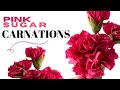 Valentine's Day Cake Flowers // Pink Gumpaste Carnations // Finespun Cakes