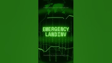 EMERGENCY LANDING   Retro CRT green screen glitch text animation