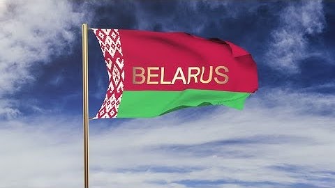 4K Belarus flag with title waving in the wind. Looping sun rises style. Animation loop Stock video