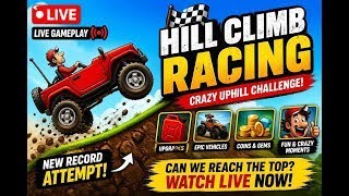 LIVE Hill Climb Racing Gameplay | Crazy Uphill Challenge 🚗💨 #Live screenshot 5