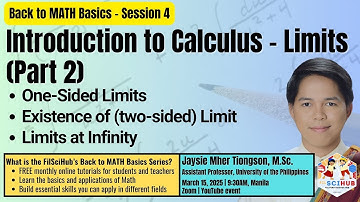 Back to Math Basics Session 3: Introduction to Calculus - Limits Part 2