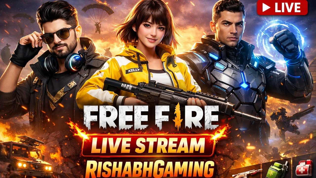 🔴 LIVE FF RANK PUSH 🔥 GRANDMASTER PUSH WITH SUBSCRIBERS | RISHABH H GAMING | FREE FIRE LIVE INDIA 🇮🇳