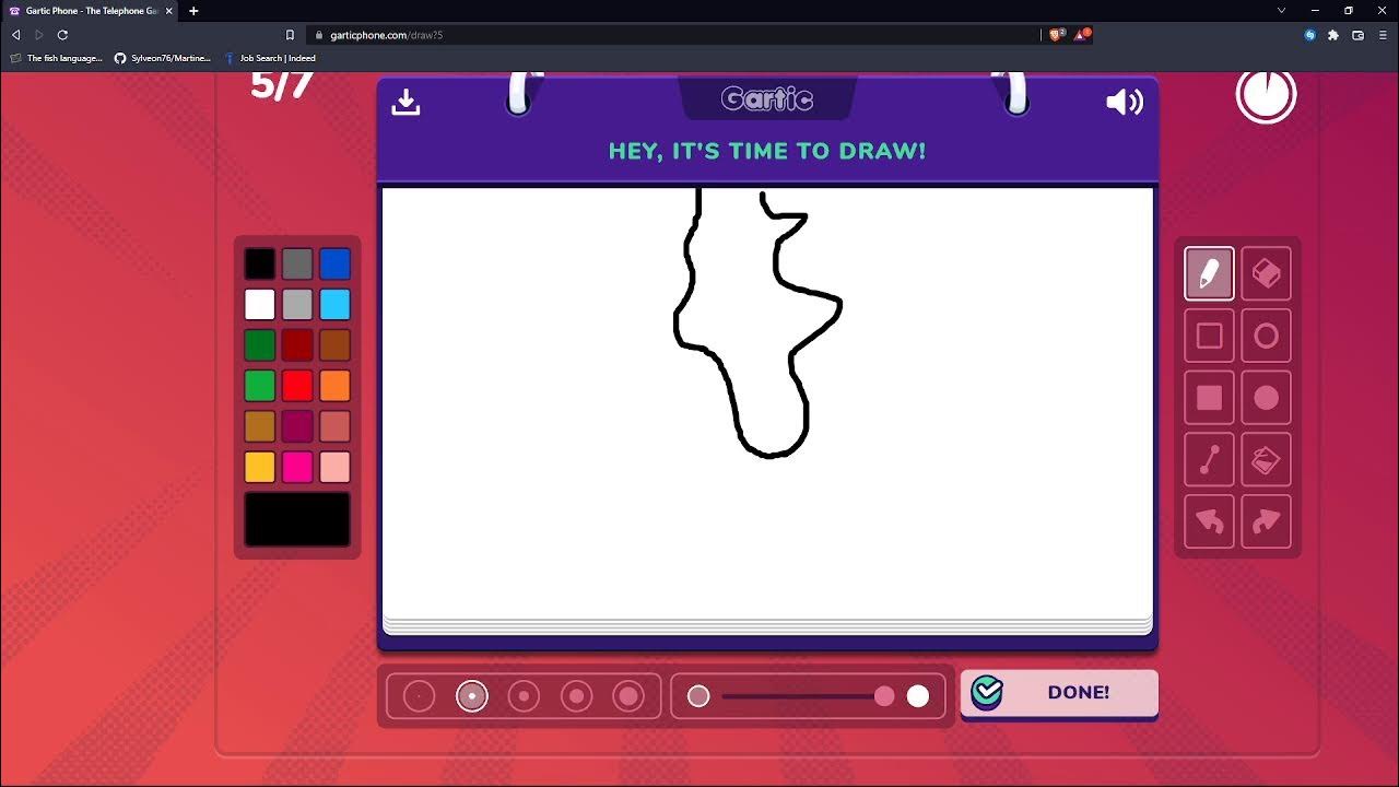 Playing Gartic Phone, on a drawing tablet? #discord #gartic 