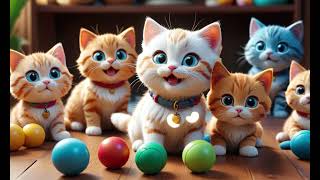 Kaleidoscope of Colors: Hobbala Baby Explores with Colorful Cats! 😺