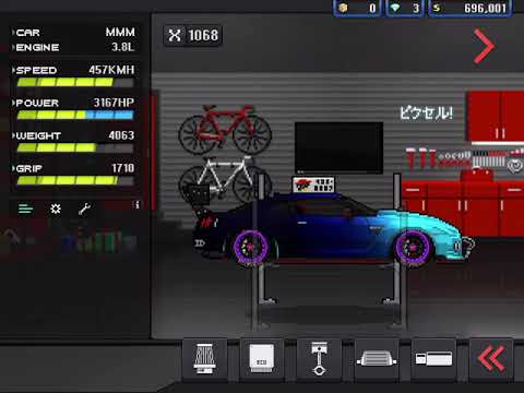 Настройка nissan gtr в pixel car racer