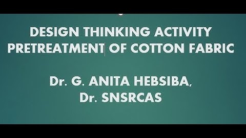 DT LECTURE VIDEO I TEXTILE CHEMISTRY I SNS INSTITUTIONS