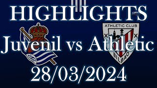 HIGHLIGHTS | Real Sociedad Juvenil vs Athletic Club sub19 | División de Honor Jornada25 (28/03/2024)