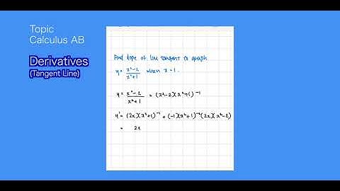 HG Tutoring | Calculus AB | Tangent Lines #1