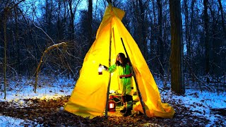 Building A Tipi For A Winter Night