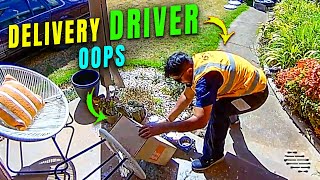 Delivery Driver Causes Table Glass to Break Accidentally