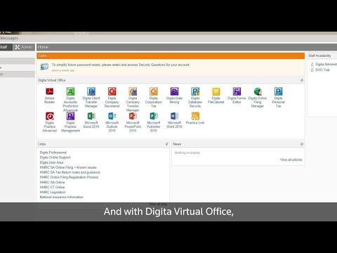 How to access Digita software securely online with Digita Virtual Office (subtitled)