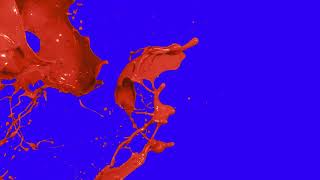 Paint Splash Dripping Fling,Hit, Slime Pulls , Matta, Green Screen, 007 4K