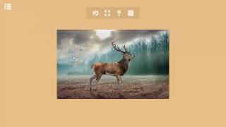 Jigsaw Puzzle - Animals -  DEER Gameplay 60 pieces. Tribus Games Indie screenshot 4