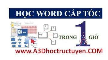 Học Word cấp tốc trong 1 giờ. Học Word 2010 chuẩn, đầy đủ.[A3Dhoctructuyen.com]