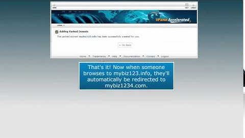 How to park a domain name in cPanel