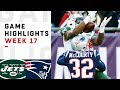 Jets vs. Patriots Week 17 Highlights | NFL 2018