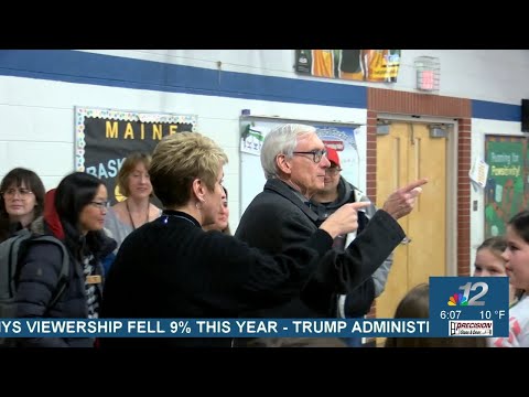 Evers tours Maine Elementary School's water treatment facility to promote clean water initiatives