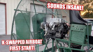 Starting Our Honda K-Swapped Airboat for the First Time! (Kinda Scary)