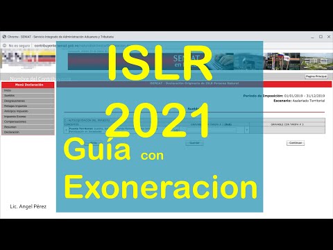How to make ISLR 2021 declaration with exemption decree 4420 of 5000 UT on the SENIAT website