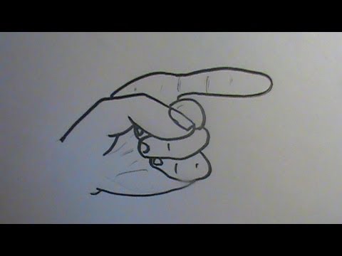 How to Draw a Finger Pointing - YouTube