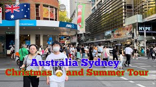 Sydney🇦🇺[4K HDR Walk] Summer Tour Sydney City \\\\\\\\ Darling Quarter\/\/George Street\/\/Pitt Street Mall