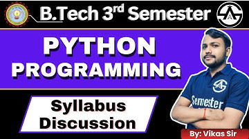 Python Programming (BCC302) | B.Tech 3rd Semester | CSE/IT Complete Course with Notes & PYQs