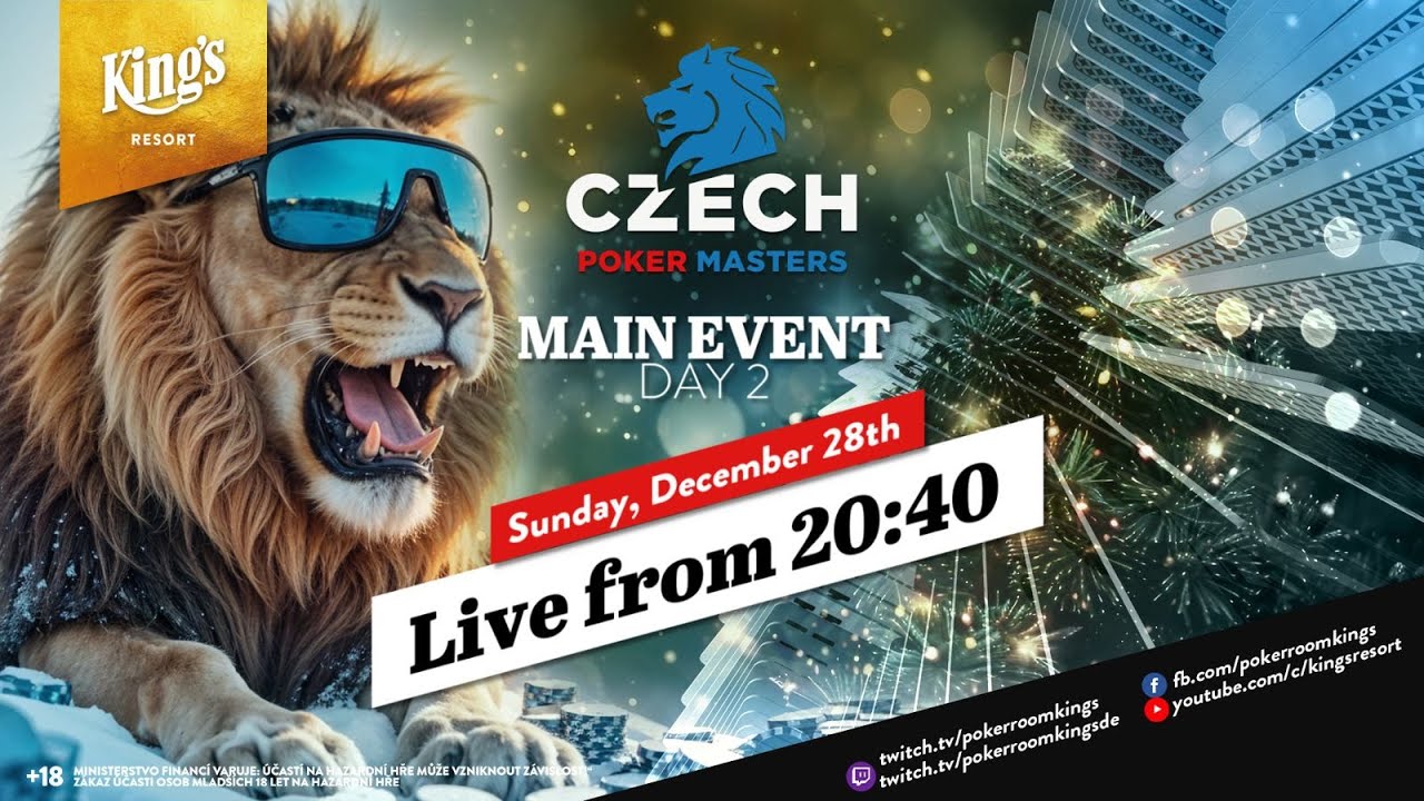 🏆 Day 2 of €150 Czech Poker Masters Christmas Edition live from King's Resort 👑