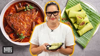 How to cook Singapore Fish Head Curry & Pandan Pancakes (Kueh Dadar) | Marion’s Kitchen