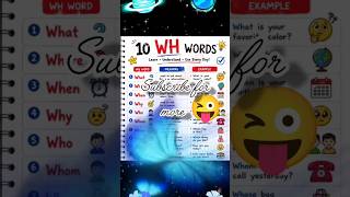 10 wh word their meaning with example #englishlanguage #english