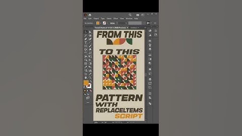 🤯Adobe Illustrator tutorial 2025| How to make Patterns with the replaceItems Script #shorts