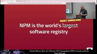 Panda Mirror: How the Chinese CCP manipulates NPM to horde malware - Paul McCarty, BSidesCbr 2025