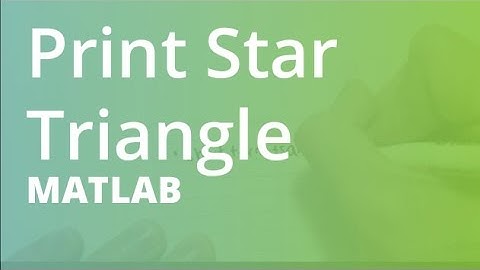 MATLAB: Print Star Triangle