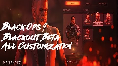 Call Of Duty Black Ops 4: Blackout Beta: All Customization/ All Characters