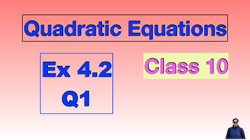Ex 4.2 Q1 Quadratic Equations Class 10 Chapter 4 | NCERT CBSE PSEB Maths