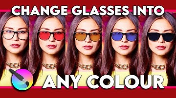 Simply change colour in eye glasses | KRITA | FANTAZY