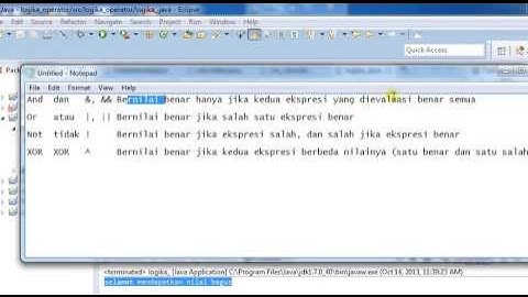 Logika Operator pada java