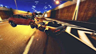 Terrible high speed night CRASHES BeamNG Drive