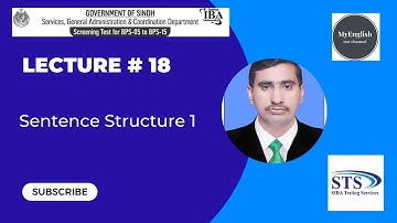 Sentence structure 1 | Iba-sts bps 5 to 15 grade test preparation | Lecture # 18 | @myenglish1232